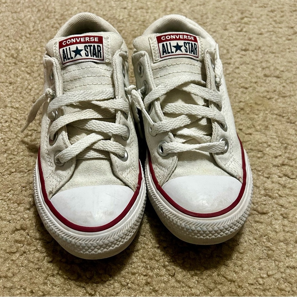 Kids white slip on converse toddler girls size 12